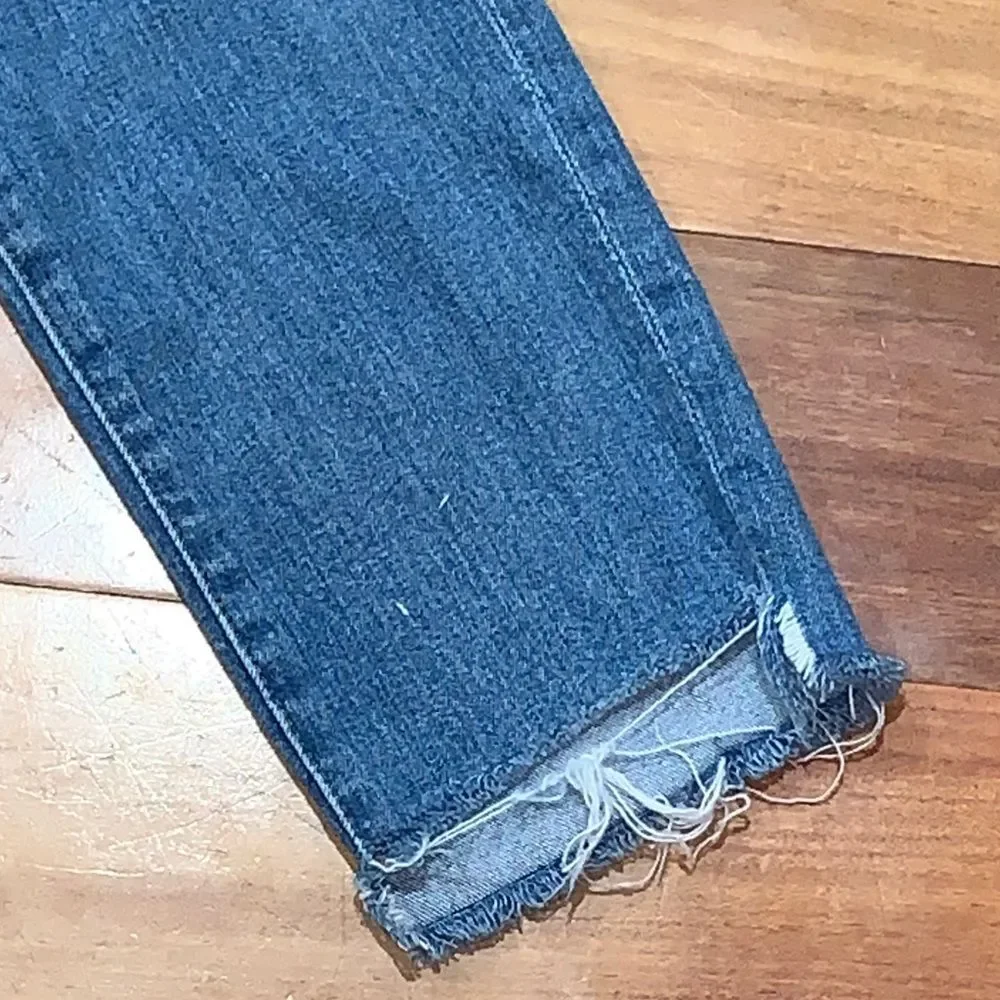 Madewell Classic Distressed Blue Ankle Jeans size 27
